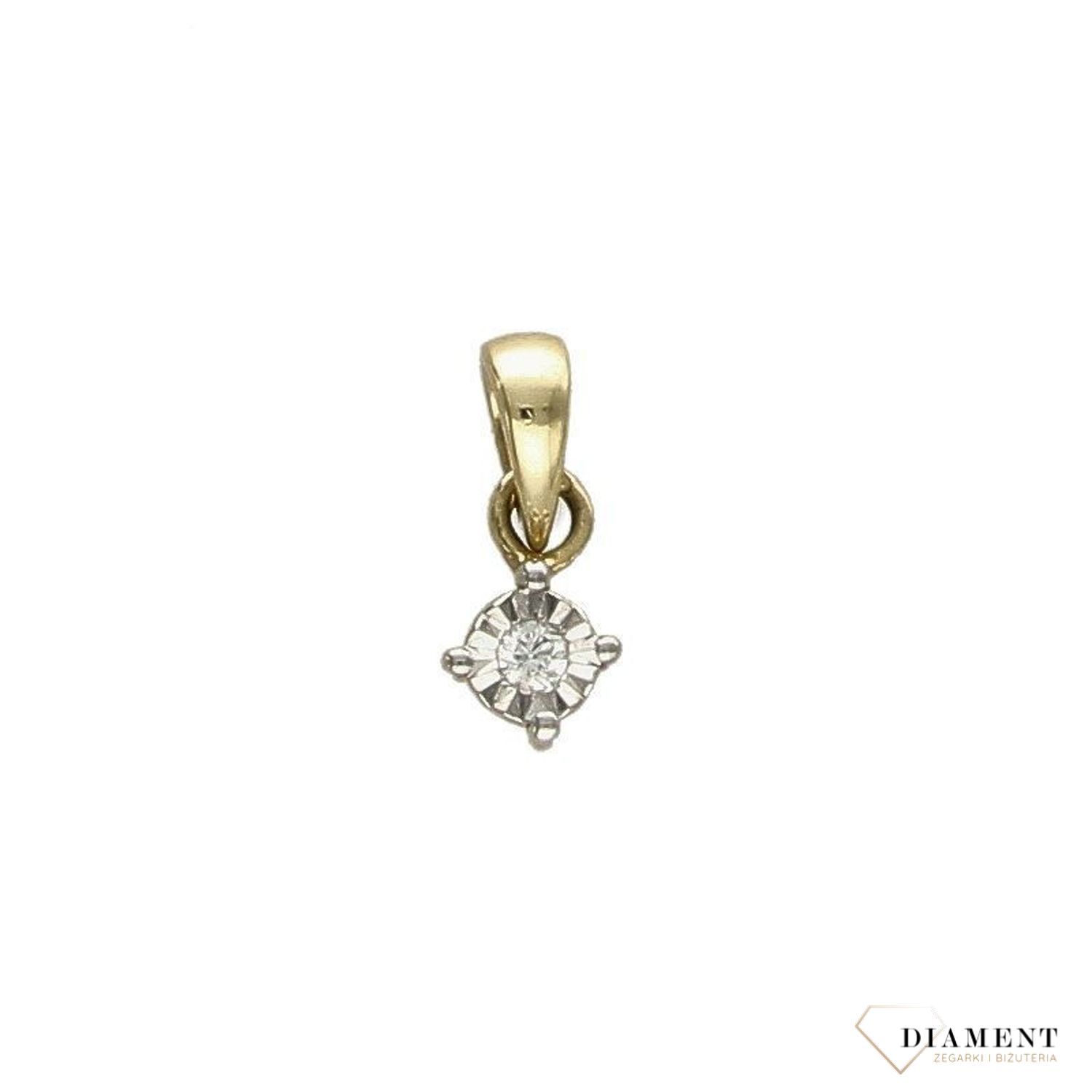 Zawieszka złota DIAMENT białe złoto, diament P 262 YW.jpg